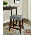 thumbnail image 1 of Linon Renner Backless 24.5" Counter Stool, Walnut Finish with Gray Fabric, 1 of 7