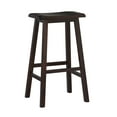 thumbnail image 1 of Linon Rickard Backless 30" Saddle Seat Bar Stool, Dark Brown Finish, 1 of 10
