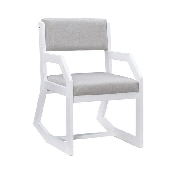 Linon Robin 2 Position Sled Base Chair White
