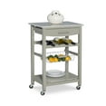 thumbnail image 1 of Linon Roger Kitchen Island Granite Top, Gray, with Castors, 1 of 6