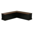 thumbnail image 1 of Linon Romero Indoor Backless Corner Dining Breakfast Nook with Storage, Black/Walnut, 1 of 16