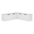 thumbnail image 1 of Linon Romero Casual Wood Corner Dining Breakfast Nook with Storage, White, 1 of 21