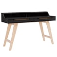 thumbnail image 1 of Linon Rosemont 2-Drawer Desk, 55" Wide, Natural and Black Finish, 1 of 15