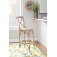 thumbnail image 1 of Linon Roxy Full Back Wood Bar Stool, 30" Seat Height, Gray Finish, 1 of 9