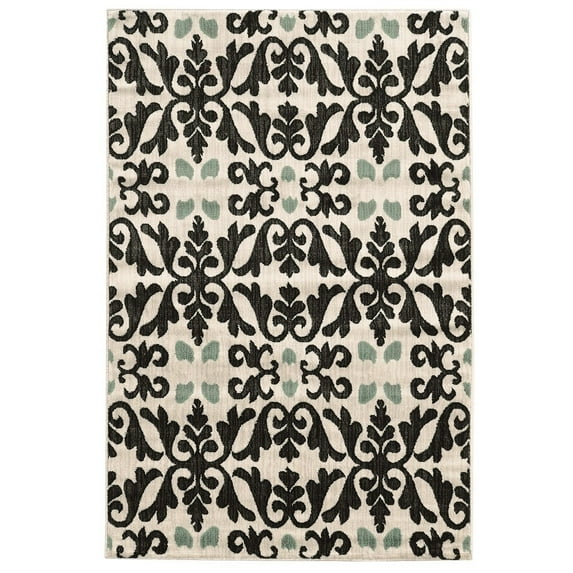 Linon Rugs Verginia Berber Rectangular Area Rug in Olive-1'10" x 2'10"