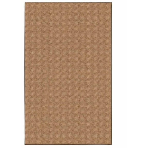 Linon Rushton Hand Tufted Wool 2'6"x9' Rug in Cork Brown