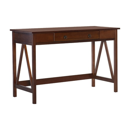 Linon Rustic 46" Single Drawer Writing Desk, Antique Tobacco price history and forecast - Linon 86154ATOB-01-KD-U