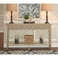 thumbnail image 1 of Linon Sadie Long Console Table with 4 Drawers and Shelf in Distressed Cream Wood, 1 of 14