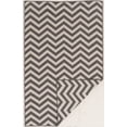 thumbnail image 1 of Linon Salonika Chevron Reversible Woven Wool 5'x8' Rug in Gray, 1 of 6