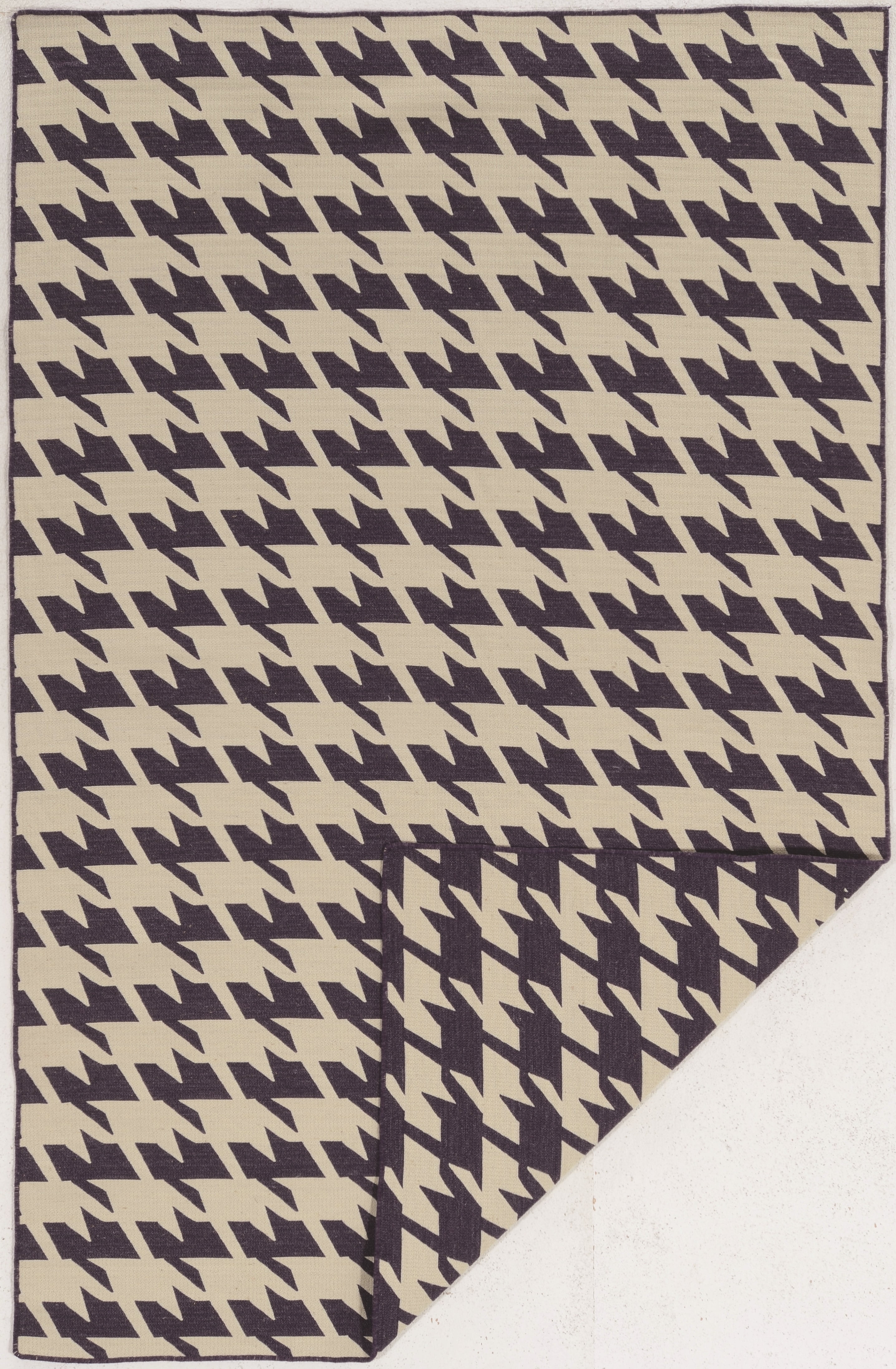 Salonika Purple and Natural Reversible Wool 5'x8' Rug