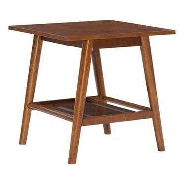 Linon Samantha Wood Accent End Table in Brown