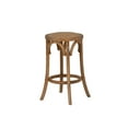 thumbnail image 1 of Linon Seannie 24.25" Round Backless Counter Stool, Brown/Natural Rattan, 1 of 9