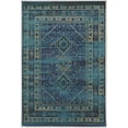 thumbnail image 1 of Linon Serape Goravan Power Loomed Polyester 2'x3' Rug in Blue, 1 of 4