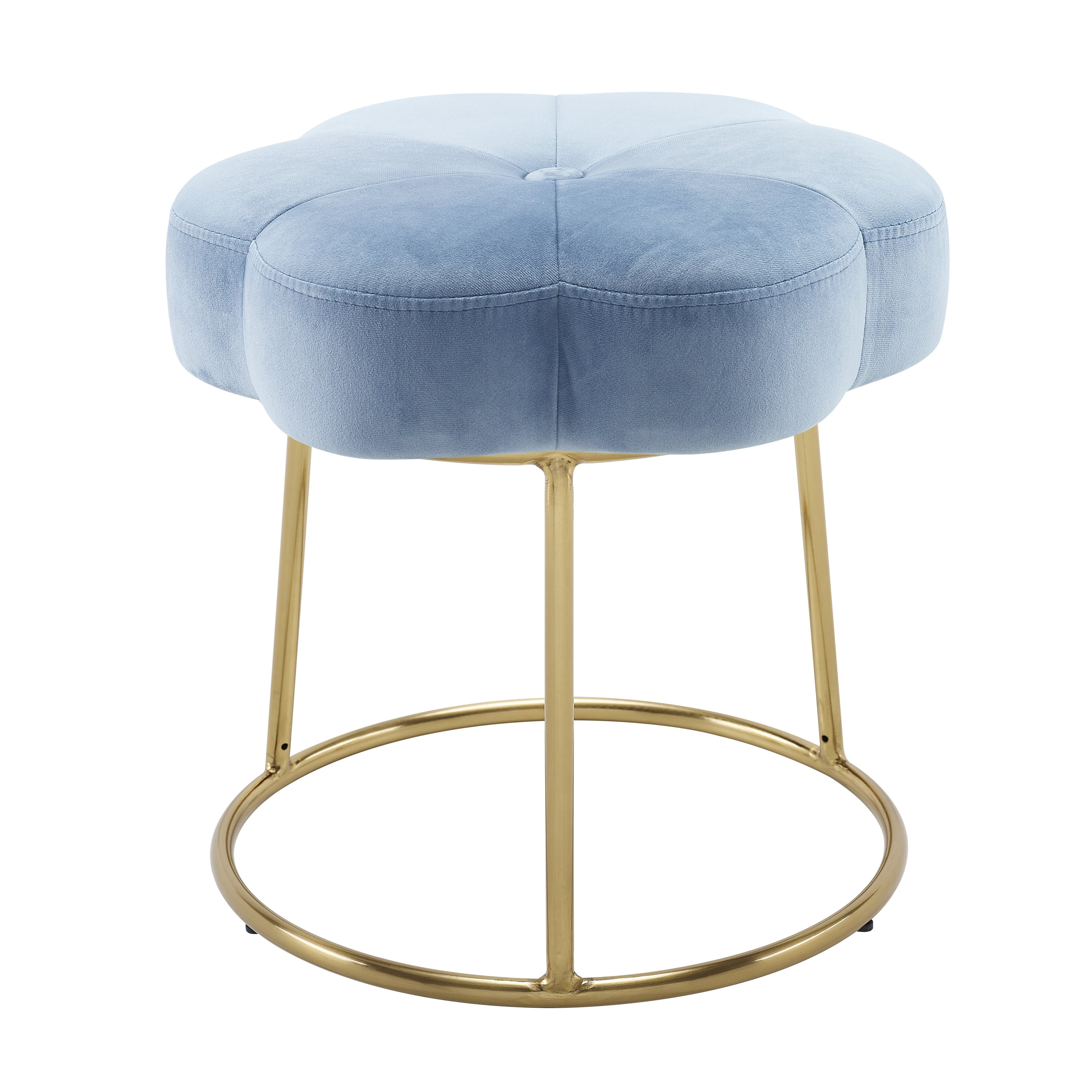 Light blue velvet stool deals