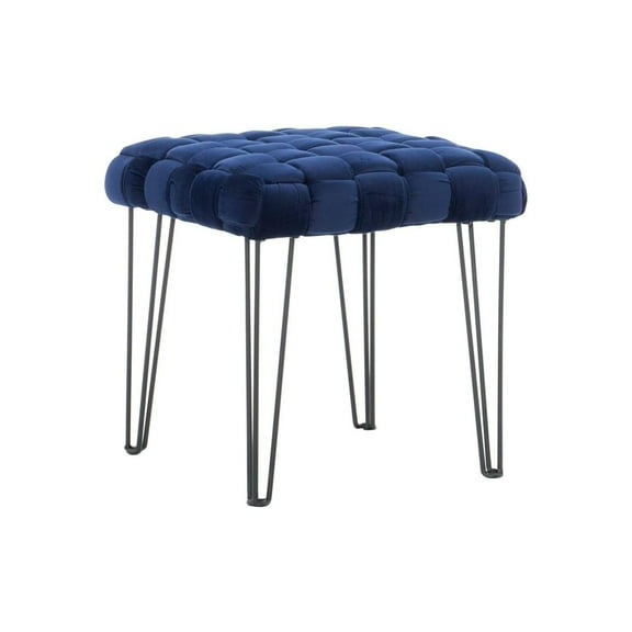 Linon Shadbury Square Stool Navy
