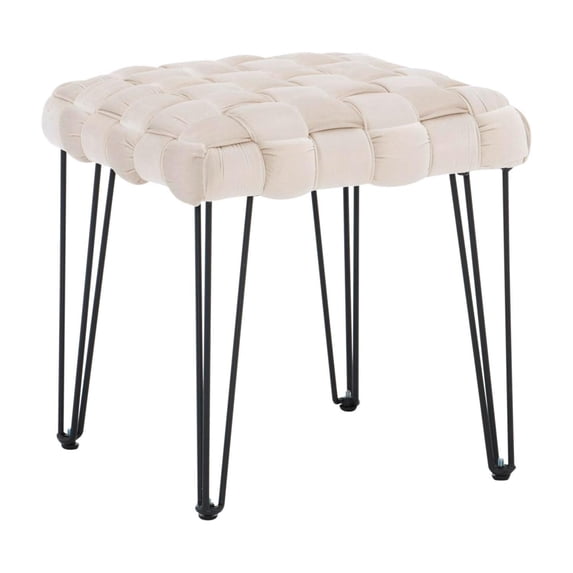 Linon Shadbury Square Stool Tan