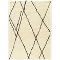 thumbnail image 1 of Linon Morocco Shag Markesh ivory black 2x3 Rug, 1 of 5
