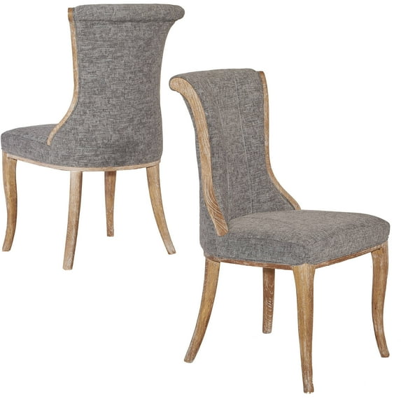 Linon Sheffield Flared Back Chair, Set of 2, Multiple Colors