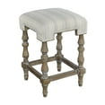 thumbnail image 1 of Linon Shelly Backless 24" Square Backless Counter Stool, Brown/Beige, 1 of 5