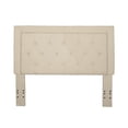 thumbnail image 1 of Linon Sibley Button Tufted Full or Queen Headboard, Natural Linen Fabric, 1 of 2