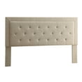 thumbnail image 1 of Linon Sibley Button Tufted King Headboard, Natural Linen Fabric, 1 of 3