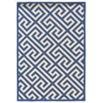 thumbnail image 1 of Linon Silhouette Greek Key Hand Hooked Wool 5'x7' Rug in Navy, 1 of 3