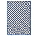 thumbnail image 1 of Linon Silhouette Greek Key Hand Hooked Wool 8'x10' Rug in Navy, 1 of 2