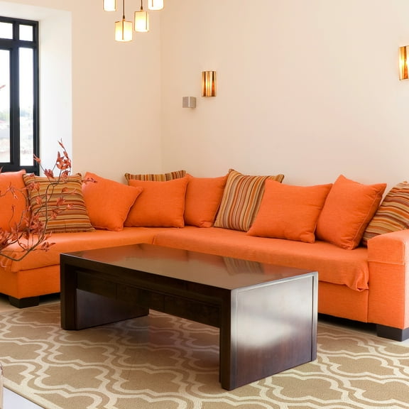 Linon Silhouette Quatrefoil Hand Hooked Wool 1'10"x2'10" Rug in Beige