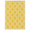 thumbnail image 1 of Linon Silhouette Quatrefoil Hand Hooked Wool 5'x7' Rug in Yellow, 1 of 4