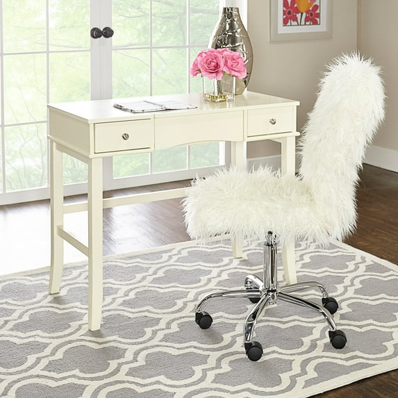 Linon Silhouette Quatrefoil Hand Hooked Wool 8'x10' Rug in Gray