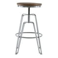 thumbnail image 1 of Linon Silver Wood And Metal Adjustable Stool, 1 of 14