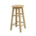 thumbnail image 1 of Linon Sims Classic 24" Backless Round Counter Stool in Natural Brown Rubberwood, 1 of 4