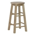 thumbnail image 1 of Linon Sims Classic 24" Round Counter Stool in Rustic Washed Gray Rubberwood, 1 of 8