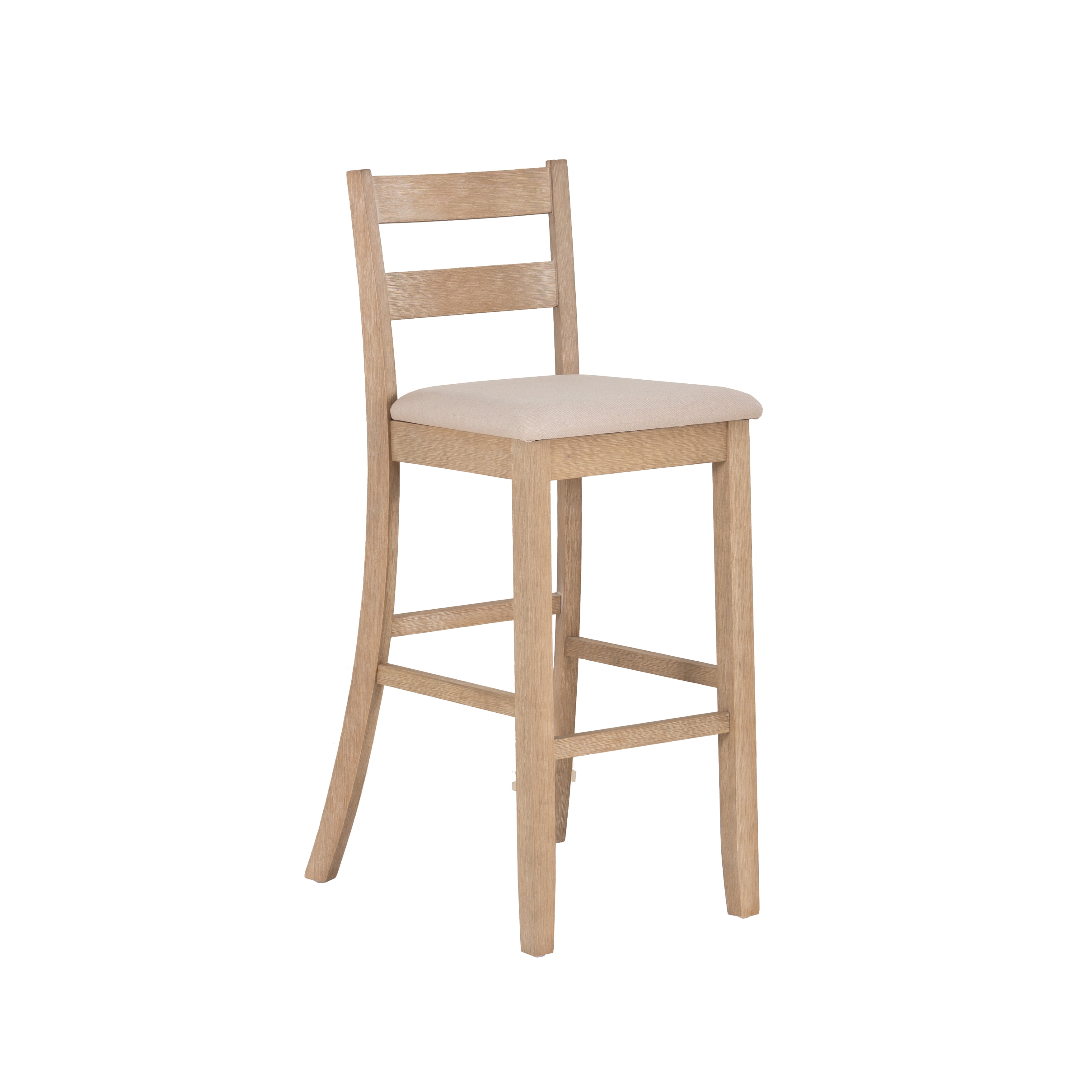 Linon Sorenson 31" Indoor Soho Bar Stool, Graywash/Beige