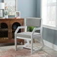 thumbnail image 1 of Linon Sutton Sled Base Modern Accent Chair, White/Gray, 1 of 8