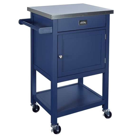 Linon Sydney Navy Apartment Cart
