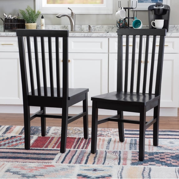 Linon Talley Dining Chair, Set of 2, Black