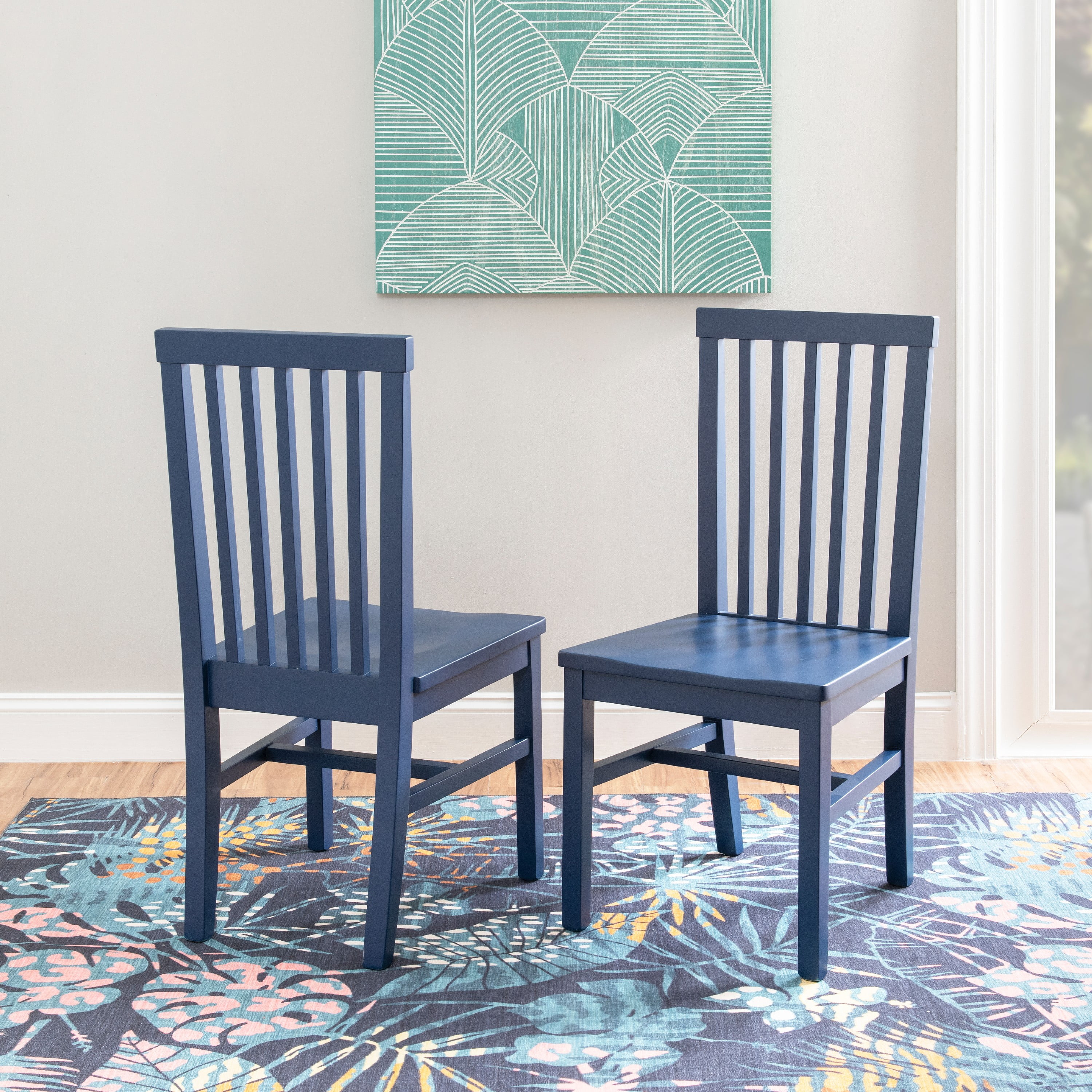 Linon Talley Dining Chair, Set of 2, Navy