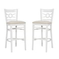 thumbnail image 1 of Linon Teresa White Barstool W Uph Seat, 1 of 16