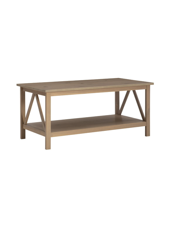 Linon Titian Wood Coffee Table in Driftwood