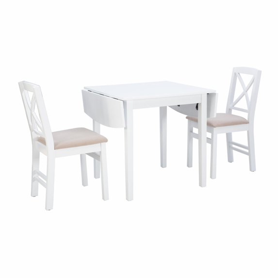 Linon Torino 3-Piece Drop Leaf Dining Set - Graywash
