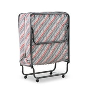 Linon Torino Folding Rollaway Guest Bed with 5" Innerspring Mattress, Cot