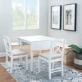 thumbnail image 1 of Linon Peake 3-Piece Drop Leaf Dining Set, White, 1 of 13