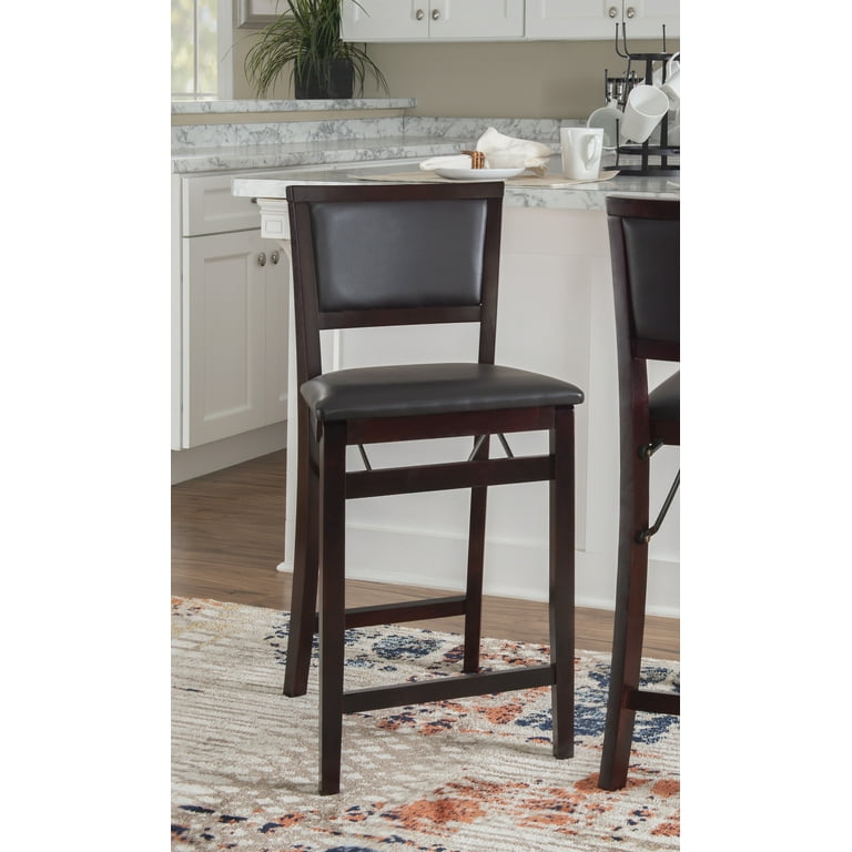 Linon keira pad sale back folding stool