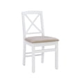 thumbnail image 1 of Linon Triena X Back Dining Chair Wht 2Pk, 1 of 10
