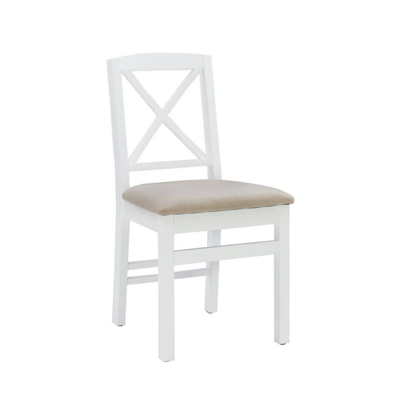 Linon Triena X Back Dining Chair Wht 2Pk