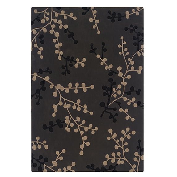 Linon Trio Area Rug - Charcoal / Beige