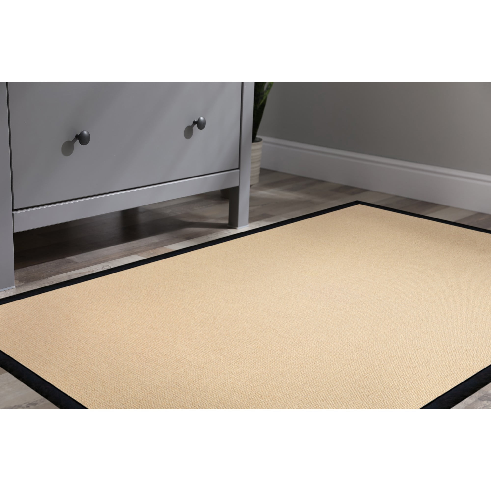 Contemporary Home Living 1.75' x 2.75' Tufted Solid Bordered Rectangular Area Throw Rug - Brown and