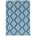 thumbnail image 1 of Linon Home Decor Linon Trio Collection Moroccan Blue/ Ivory Area Rug 8' X 10' 8' x 10' Indoor,Handmade Living Room Off-White, 1 of 5