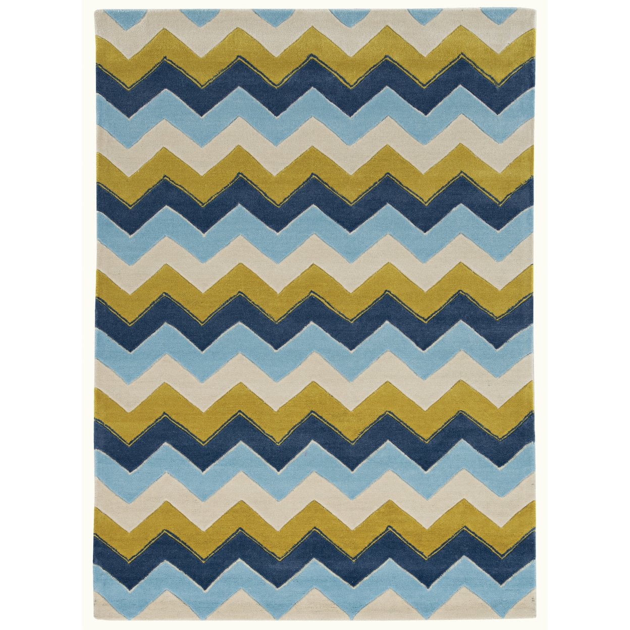 Linon Trio Collection Horizontal ZigZag Indoor Area Rug - Walmart.com